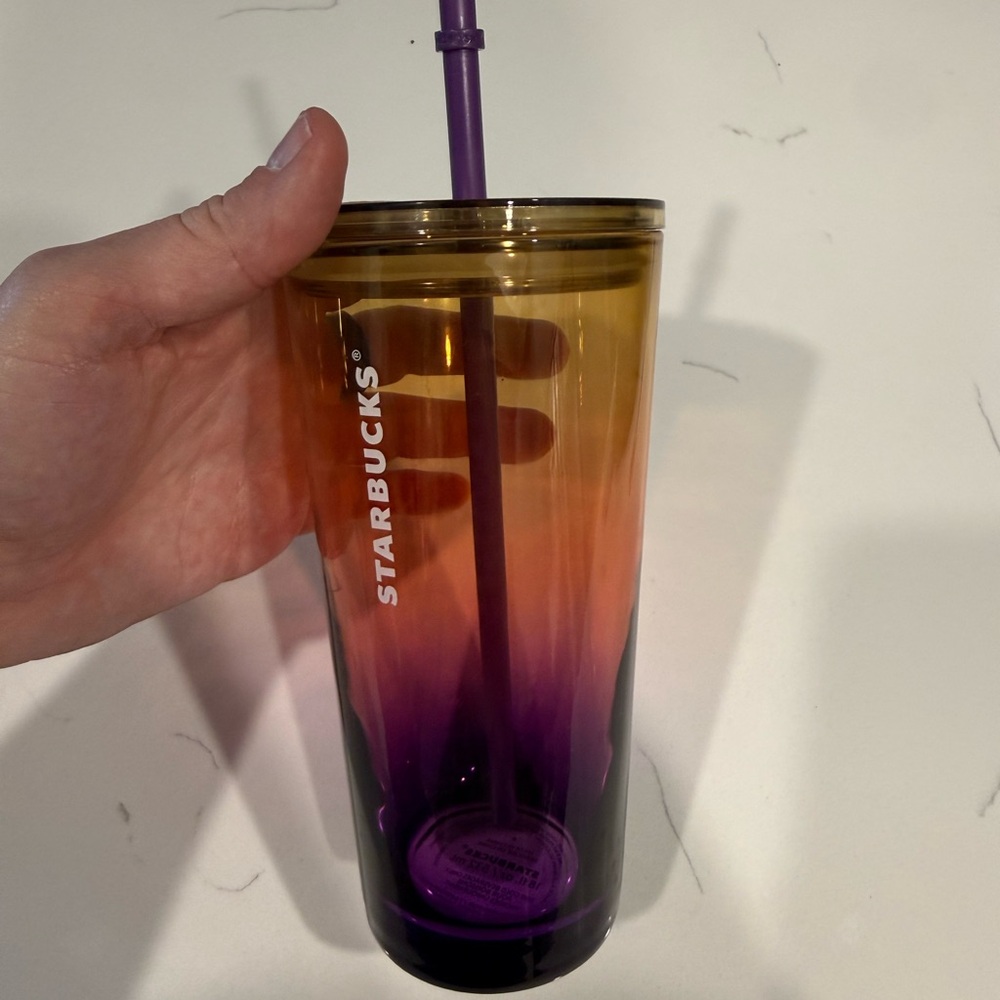 Starbucks Purple glass Tumbler